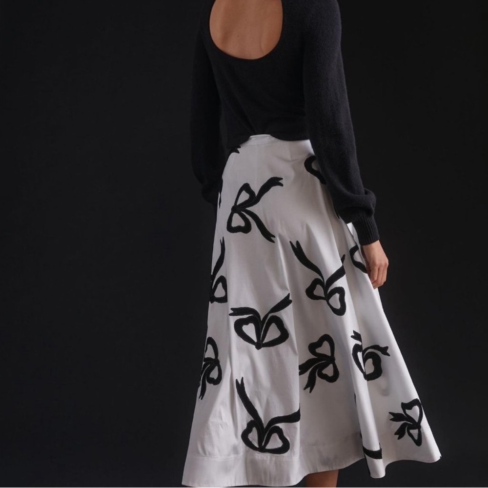 Anthropologie Maeve Bow Skirt